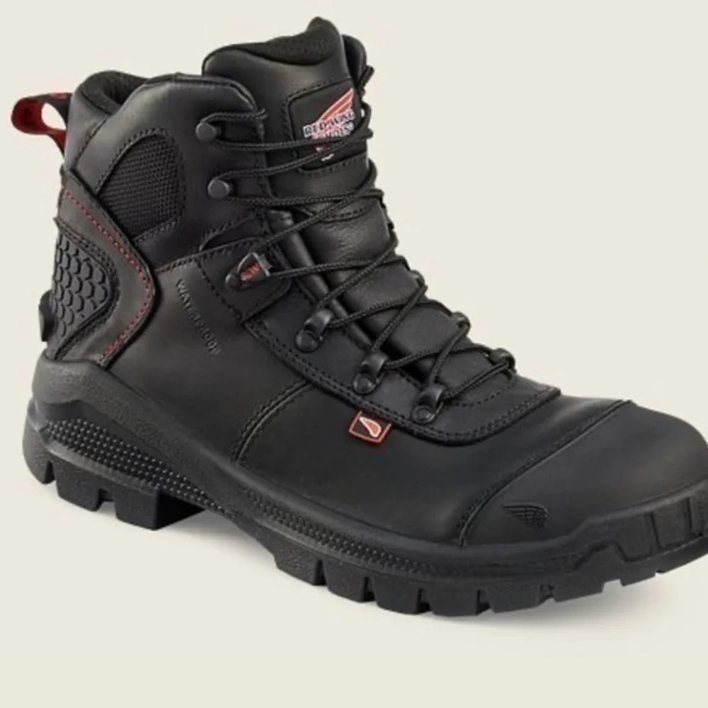 Red Wing shoes MEN'S 6-INCH WATERPROOF SAFETY TOE BOOT Size 13 color Black